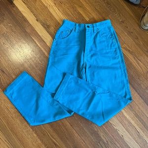 Wrangler vintage teal straight leg jeans